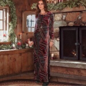 La Donna Sundance Velvet/Silk Maxi Dress. Size 12.